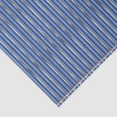 Blauwe en zilveren strepen tissuepapier (Detail)