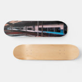 Blauwe en zilveren trein persoonlijk skateboard (Horizontaal)