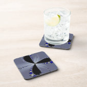 Blauwe en zilveren windmolen onderzetter (Rechterzijde)