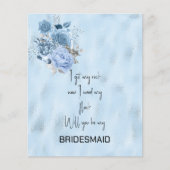 Blauwe en Zilverige Rozen zijn mijn Bridesmaid (Voorkant)