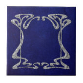 Blauwe en zilverkunst Nieuwe Stijlkeramiek Tegeltje (Voorkant)