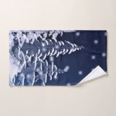 Blauwe en zilverwinter Kerstmis Bad Handdoek (Handdoek)