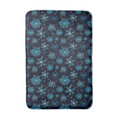 Blauwe en zilverwintersneeuwvlokken badmat (Voorkant Verticaal)