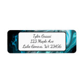 Blauwe en zwarte bliksem etiket (Voorkant)