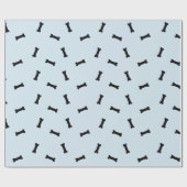 Blauwe en zwarte Botten Pet Gift Wrap Cadeaupapier (Vlak)