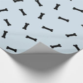 Blauwe en zwarte Botten Pet Gift Wrap Cadeaupapier (Hoek)
