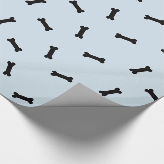 Blauwe en zwarte Botten Pet Gift Wrap Cadeaupapier (Hoek)