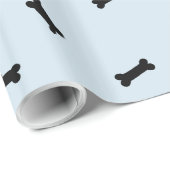 Blauwe en zwarte Botten Pet Gift Wrap Cadeaupapier (Rol Hoek)