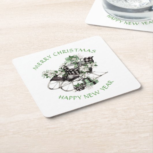 Blauwe en zwarte buffelbalkafdekking kartonnen onderzetters (Schuin)