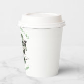 Blauwe en zwarte buffelbalkafdekking papieren bekers (Links)