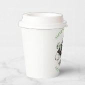 Blauwe en zwarte buffelbalkafdekking papieren bekers (Rechts)