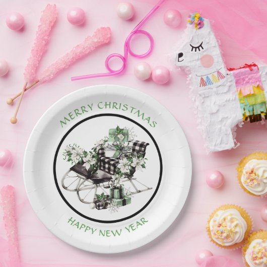 Blauwe en zwarte buffelbalkafdekking papieren bordje (Feest)