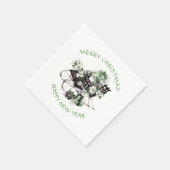 Blauwe en zwarte buffelbalkafdekking servet (Hoek)