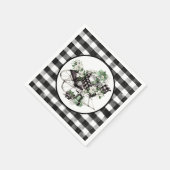 Blauwe en zwarte buffelbalkafdekking servet (Hoek)