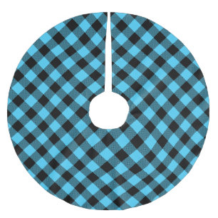 Blauwe en zwarte buffelpatter kerstboom rok