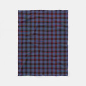 Blauwe en Zwarte Clan Rutherford en Home Tartan Fleece Deken (Voorkant)