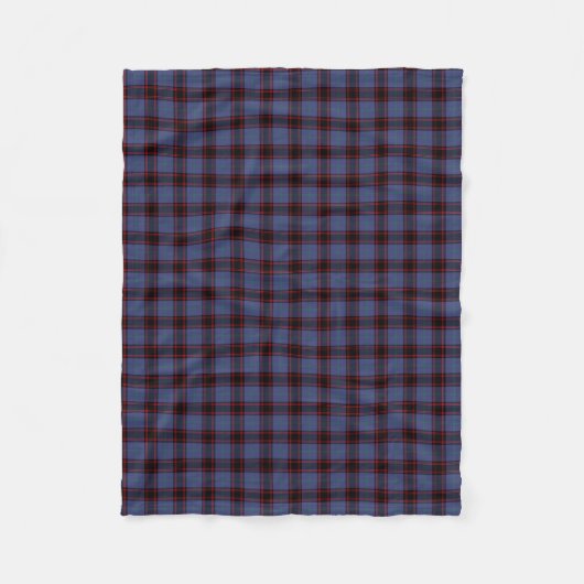 Blauwe en Zwarte Clan Rutherford en Home Tartan Fleece Deken (Voorkant)