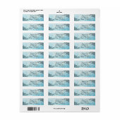 Blauwe en zwarte decoratieve retouradreslabels etiket (Full Sheet)