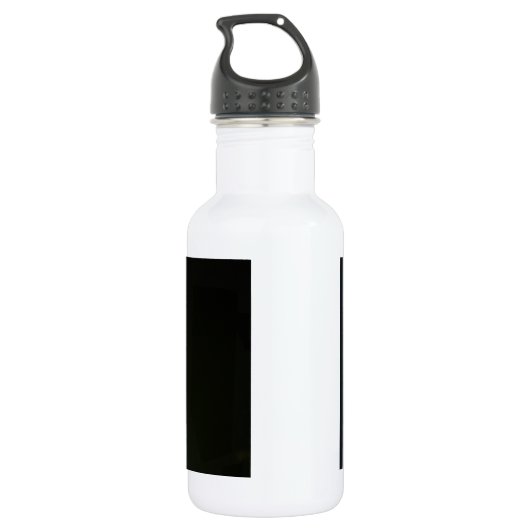 Blauwe en zwarte Dragonfly op groen en rood gras Waterfles (Achterkant)