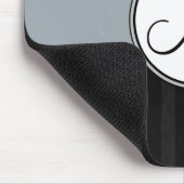 Blauwe en zwarte Florale vleugels, strepen met mon Muismat (Hoek)