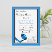 Blauwe en zwarte Football - Uitnodiging voor weduw (Staand voorkant)