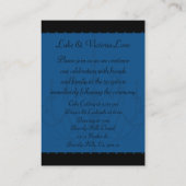 Blauwe en zwarte gotische luchters en kruisridders informatiekaartje (Achterkant)