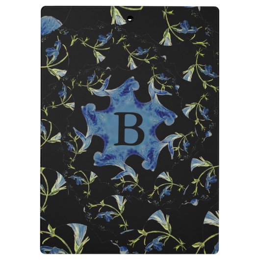 Blauwe en zwarte-grijze deelkunst klembord (Achterkant)