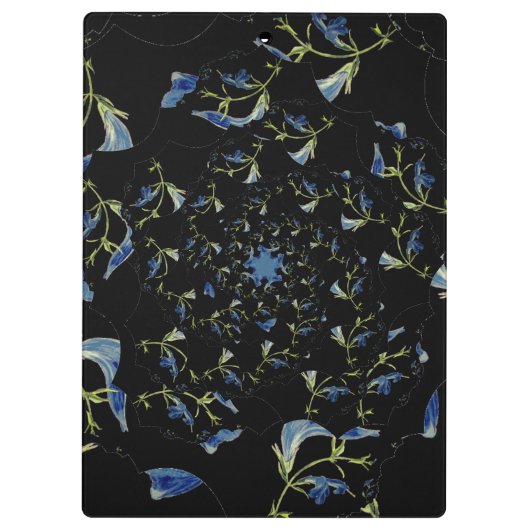 Blauwe en zwarte-grijze deelkunst klembord (Achterkant)