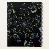 Blauwe en zwarte-grijze deelkunst planner (Achterkant)