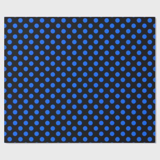 Blauwe en zwarte haarpunten cadeaupapier (Vlak)