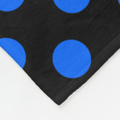 Blauwe en zwarte haarpunten fleece deken (Hoek)