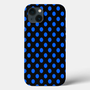 Blauwe en zwarte haarpunten Hoesje-Mate iPhone cas 13 Hoesje