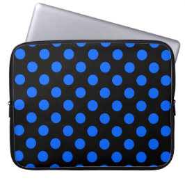 Blauwe en zwarte haarpunten laptop sleeve