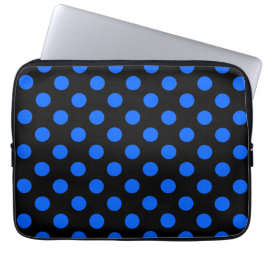 Blauwe en zwarte haarpunten laptop sleeve