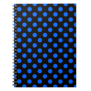 Blauwe en zwarte haarpunten notitieboek