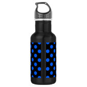 Blauwe en zwarte haarpunten waterfles (Achterkant)
