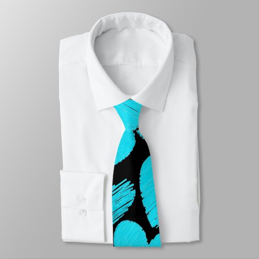 Blauwe en zwarte harten Stropdas (Gebonden)