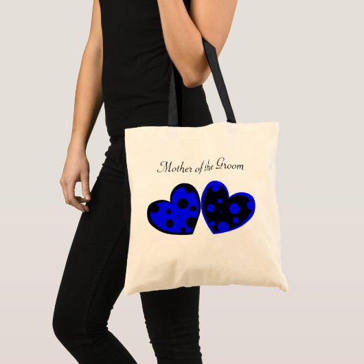 Blauwe en zwarte harten tas (Voorkant (product))