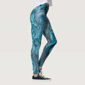 Blauwe en zwarte kwal leggings (Rechts)