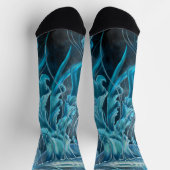 Blauwe en zwarte kwal sokken (Top)