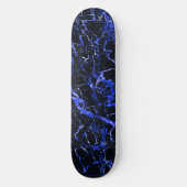 Blauwe en zwarte marmer, persoonlijk skateboard (Voorkant)