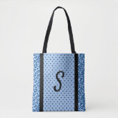 Blauwe en zwarte patronen met Monogram Canvas tas (Voorkant)