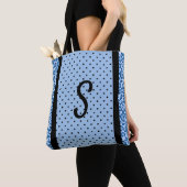 Blauwe en zwarte patronen met Monogram Canvas tas (Dichtbij)