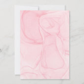 Blauwe en zwarte roze handboontje kaart (Achterkant)