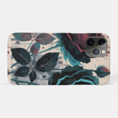 Blauwe en zwarte rozen Bloemen waterverven Case-Mate iPhone Case (Achterkant (horizontaal))