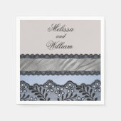 Blauwe en zwarte schoonheid servetten (Voorkant)