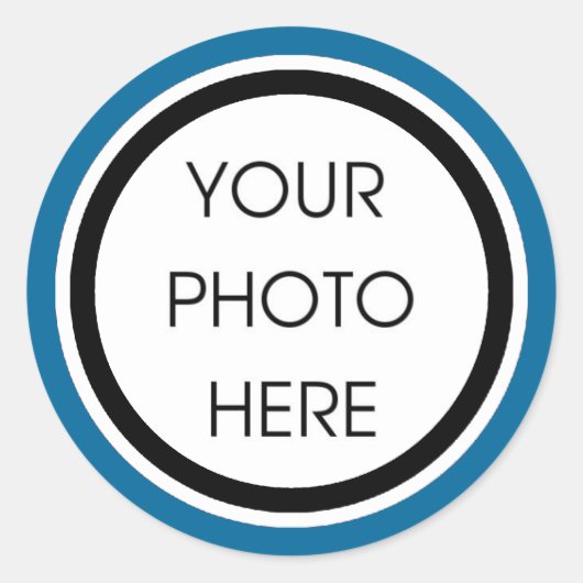 Blauwe en zwarte Sjabloon Stickers (Voorkant)