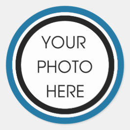 Blauwe en zwarte Sjabloon Stickers