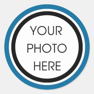 Blauwe en zwarte Sjabloon Stickers