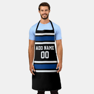 Blauwe en zwarte sport Jersey Schort